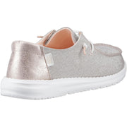 HEYDUDE Wendy Metallic Sparkle Shoe Rose Gold