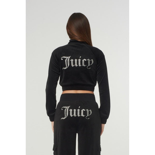 Juicy Couture Tasha Classic Velour Tracktop Black