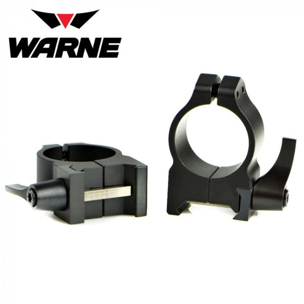 Warne 30MM MATTE QD MED RINGS 214LM