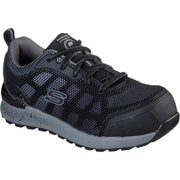 Skechers Workwear Bulklin-Lyndale Lace Up Athletic Work/Safety Toe Black/Grey