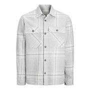 Jack & Jones Raymond Check Long Sleeve Shirt Grey Melange