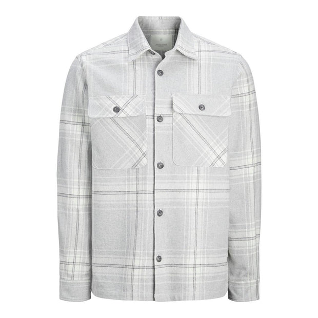 Jack & Jones Raymond Check Long Sleeve Shirt Grey Melange