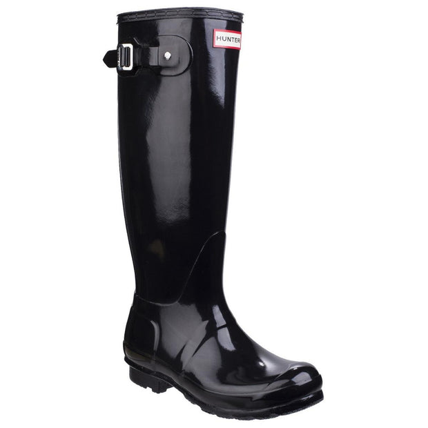 Hunter Original Tall Gloss Wellington Boots Black