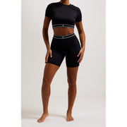 Juicy Couture Rayon Rib Cycling Shorts Black