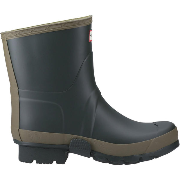 Hunter Gardener Short Wellington Boot Dark Olive/Clay