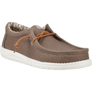 HEYDUDE Wally Waxed Canvas Shoes Walnut