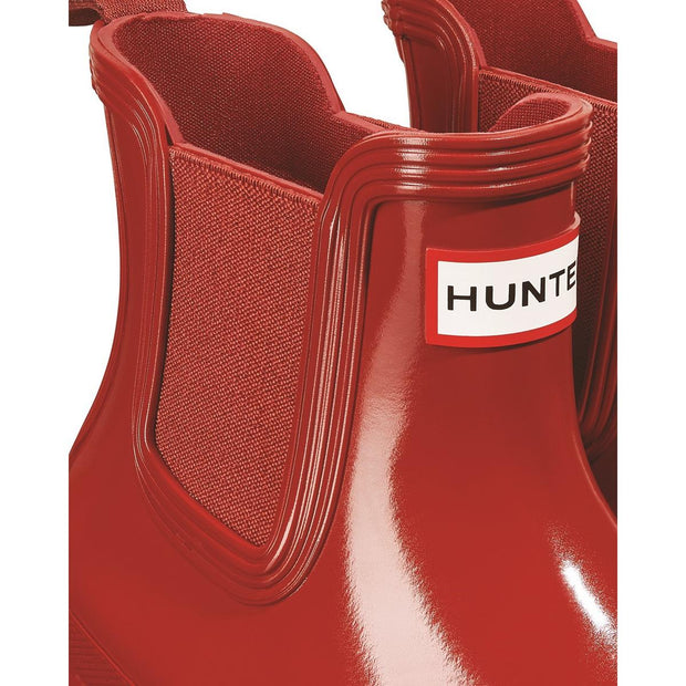 Hunter Womens Original Chelsea Gloss Boot Military Red