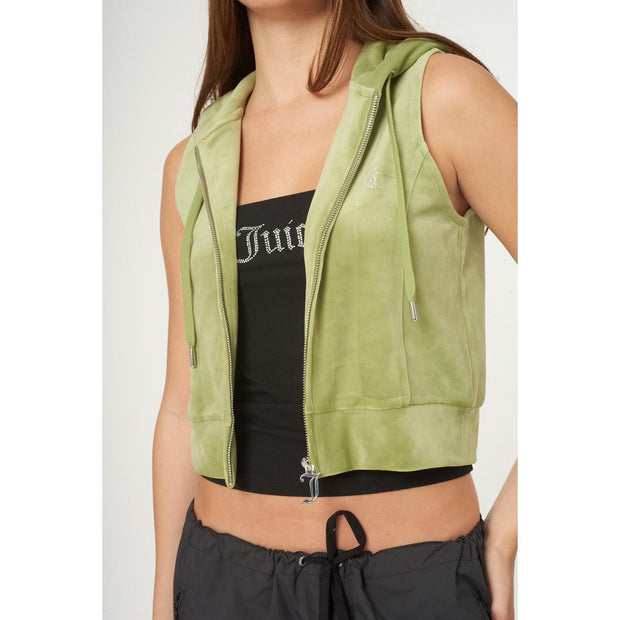 Juicy Couture Gilly Velour Gilet Mosstone