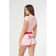 Juicy Couture Swirl Juicy Jersey Shrunken Tee Candy Pink