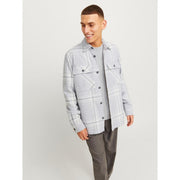 Jack & Jones Raymond Check Long Sleeve Shirt Grey Melange