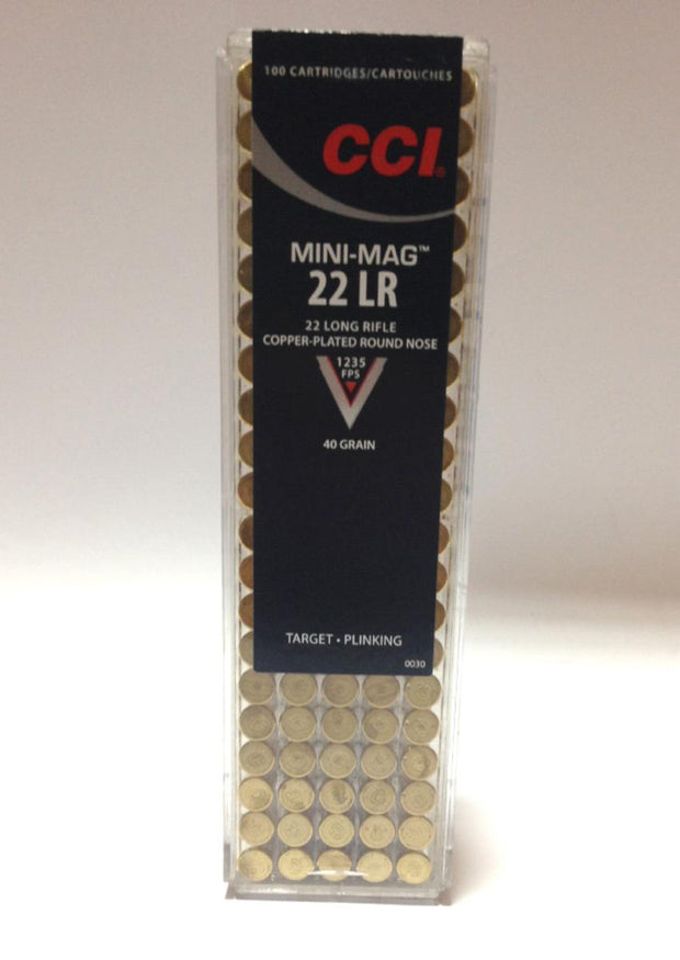 CCI  .22lr Target mini-mag 40gr Solid Round Nose100pk CCI-30