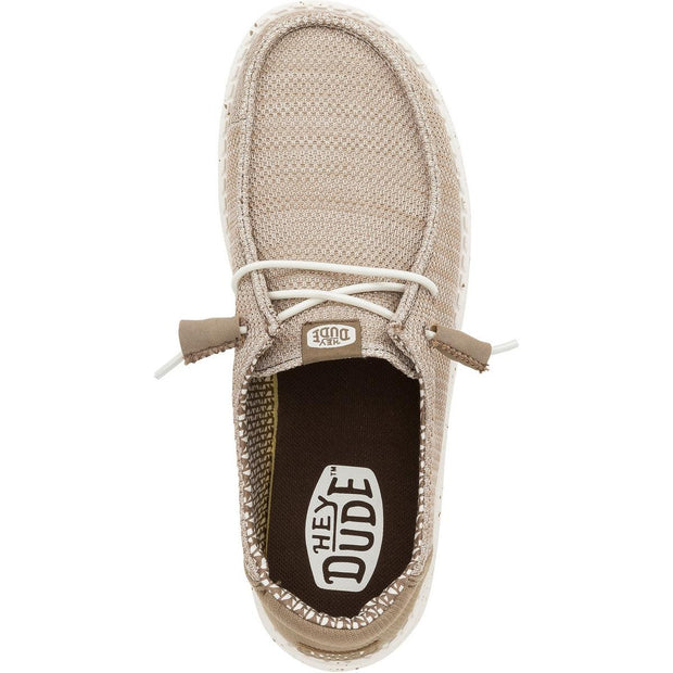 HEYDUDE Wendy Stretch Mesh Shoes Walnut