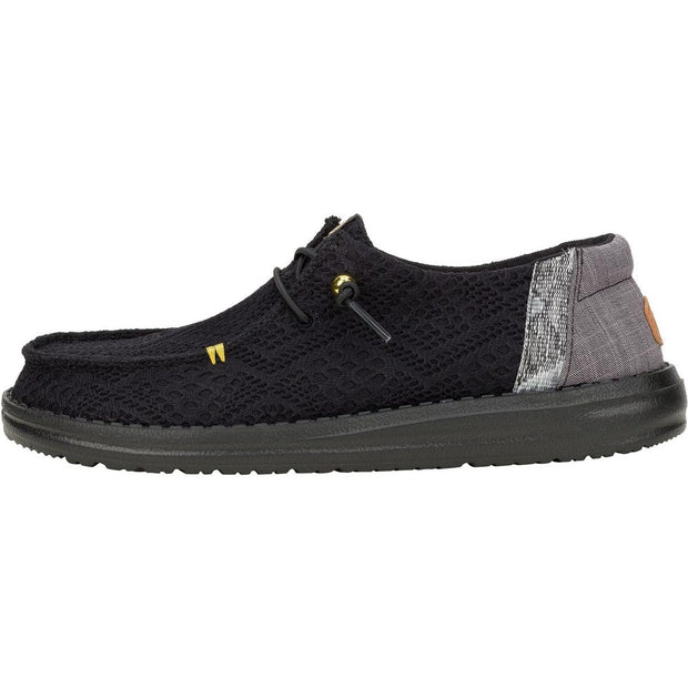 HEYDUDE Wendy Boho Crochet Shoes Black