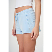 Juicy Couture Velour Track Shorts Powder Blue