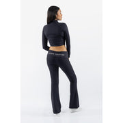 Juicy Couture Roll Down Flare Pant Black