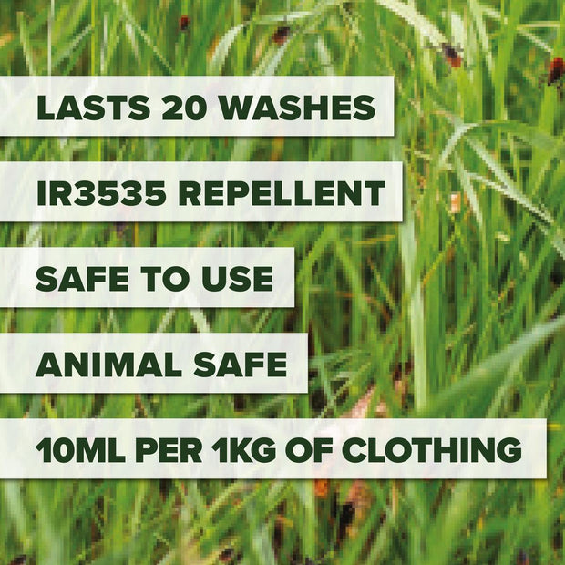 BushWear NO Tick Wash in Repellent 250ml (5 x 50ml sachets)