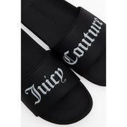 Juicy Couture Collegiate Embossed PU Slider Black