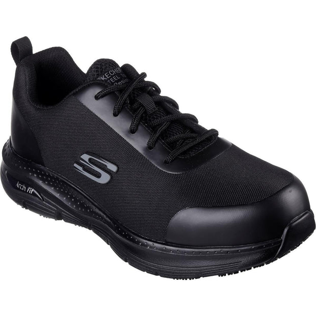 Skechers Workwear Arch Fit Sr Ringstap Safety Trainer Black