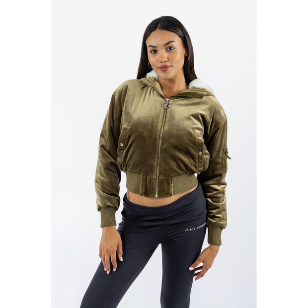 Juicy Couture Rydl Bomber Jacket Dark Olive