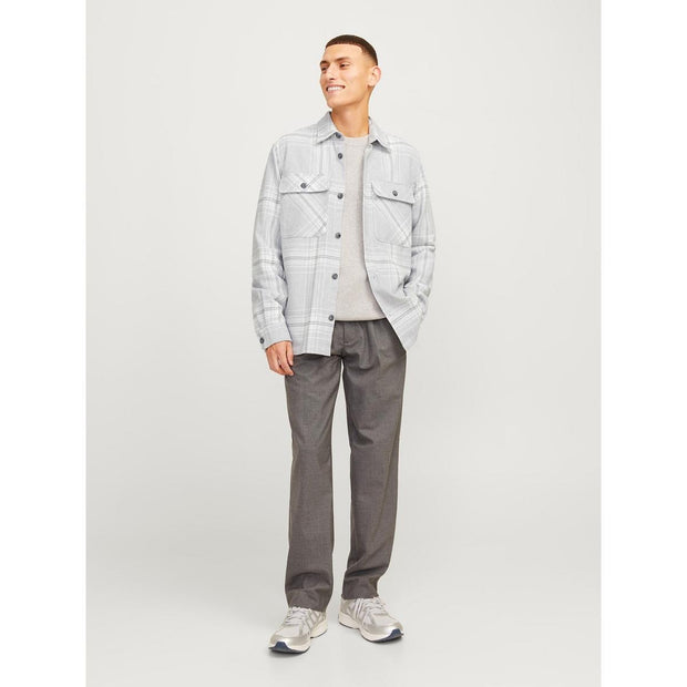 Jack & Jones Raymond Check Long Sleeve Shirt Grey Melange