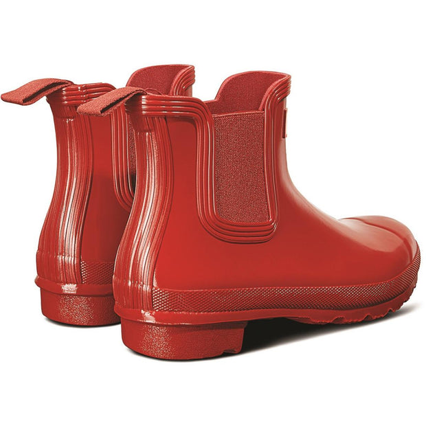 Hunter Womens Original Chelsea Gloss Boot Military Red