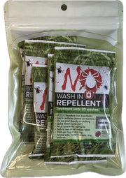 BushWear NO Tick Wash in Repellent 250ml (5 x 50ml sachets)