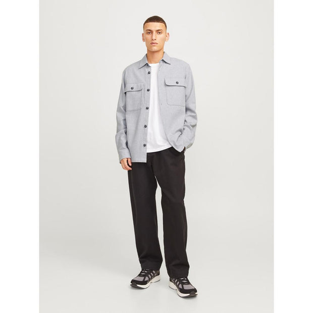 Jack & Jones Raymond Melange Long Sleeve Shirt Light Grey Melange