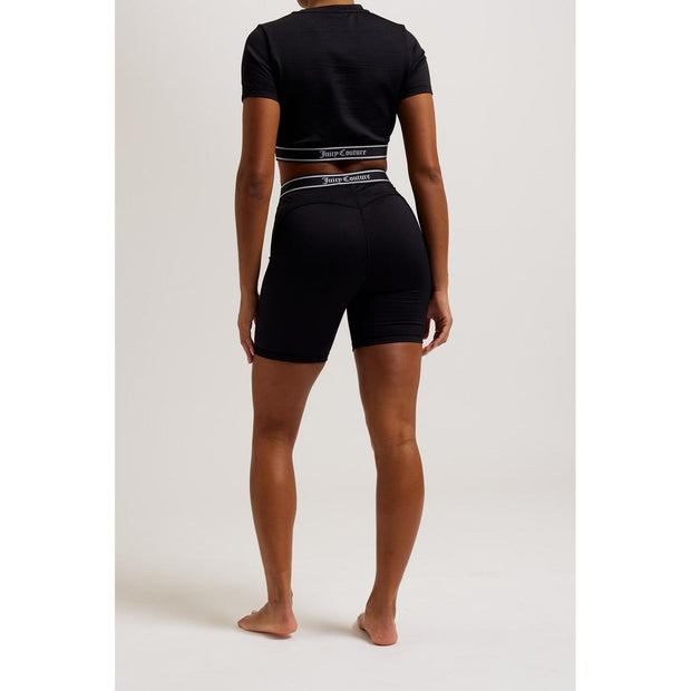 Juicy Couture Rayon Rib Cycling Shorts Black