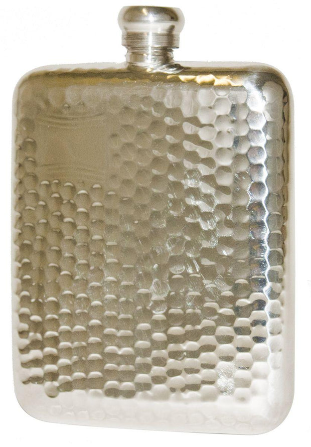 Bisley 6oz Hammered Pewter Flask