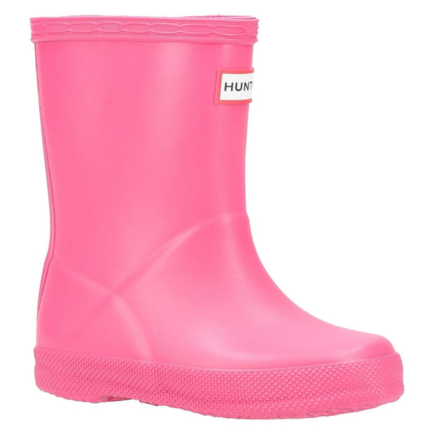 Hunter Kids First (Matte) Wellington Bright Pink