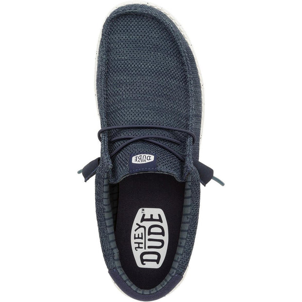 HEYDUDE Wally Stretch Mesh Shoes Navy