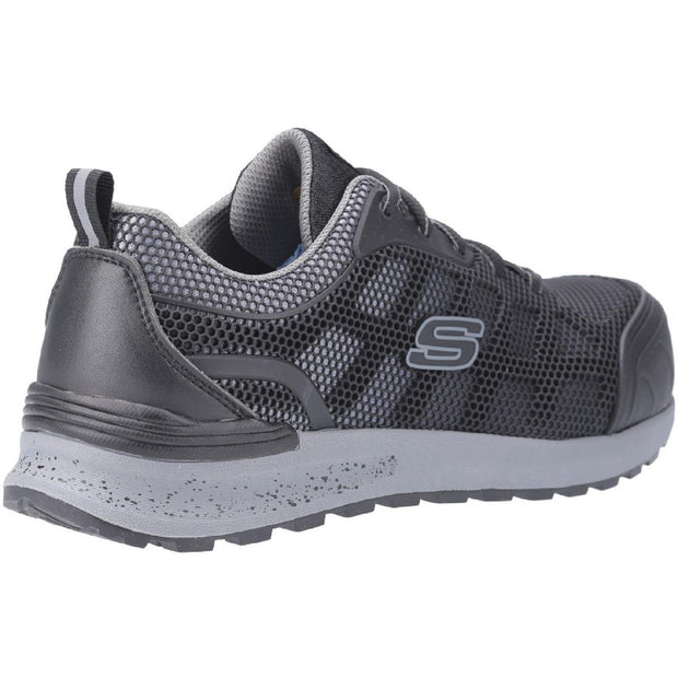 Skechers Workwear Bulklin-Lyndale Lace Up Athletic Work/Safety Toe Black/Grey