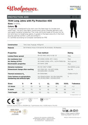 Woolpower Long Johns with Fly Protection 400