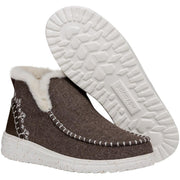 HEYDUDE Denny Wool Faux Shearling Boots Walnut