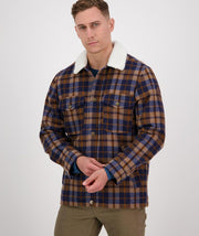 Swanndri Kaituna Sherpa Lined Jacket Toffee Check