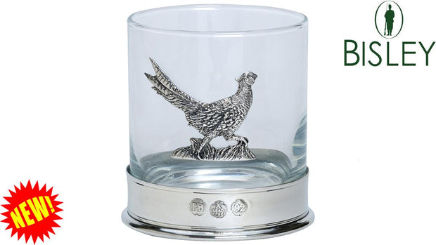 Bisley Whisky Glass Running Pheasant in Presentation Box