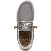 HEYDUDE Wally Linen Shoe Natural Grey