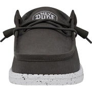 HEYDUDE Wally Slub Canvas Shoe Dark Grey