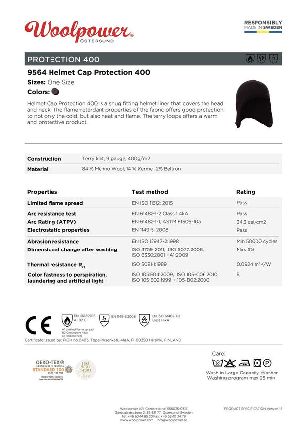 Woolpower Helmet Cap Protection 400