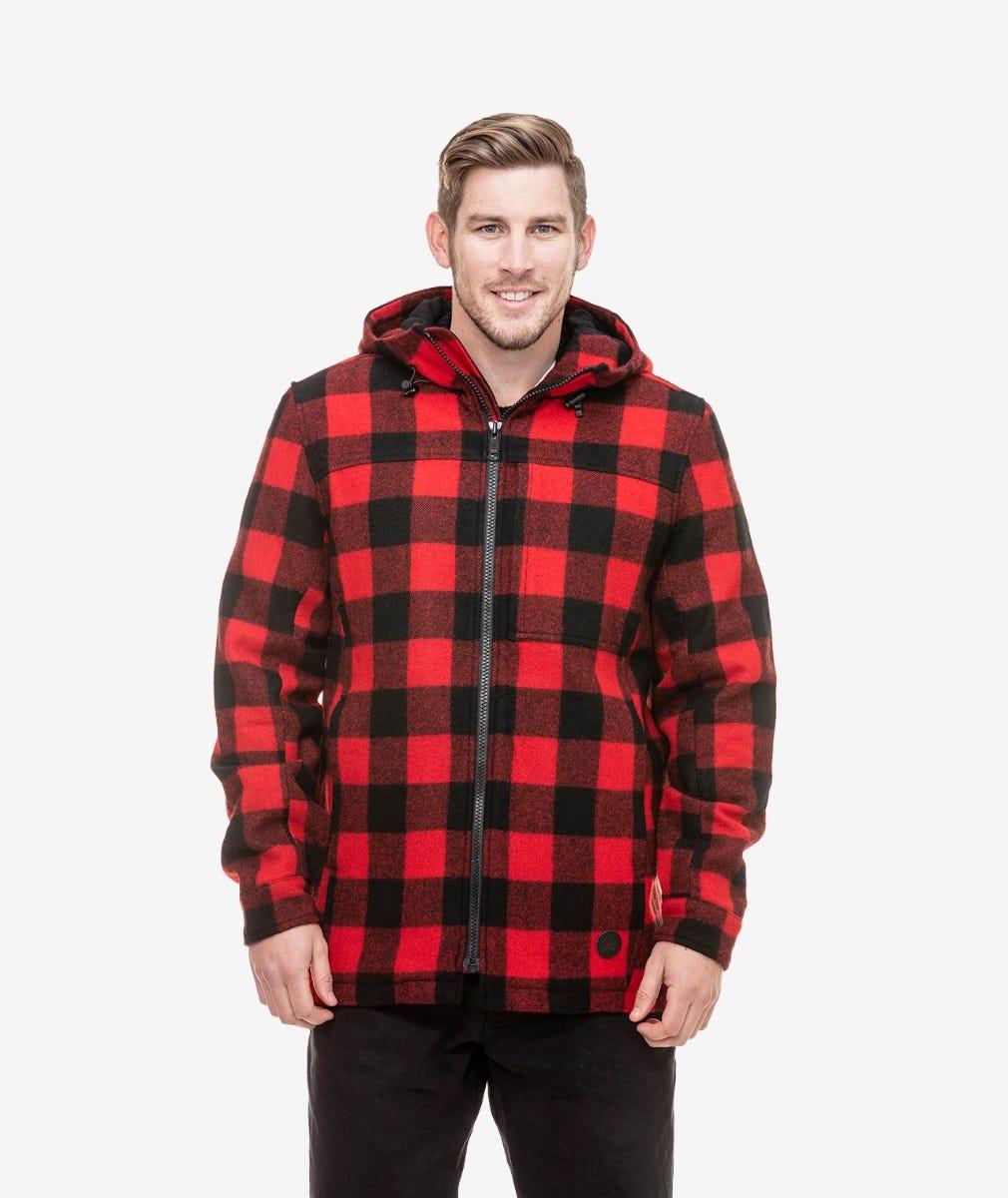 Swanndri Hudson Hoodie Red Black Check BushWear