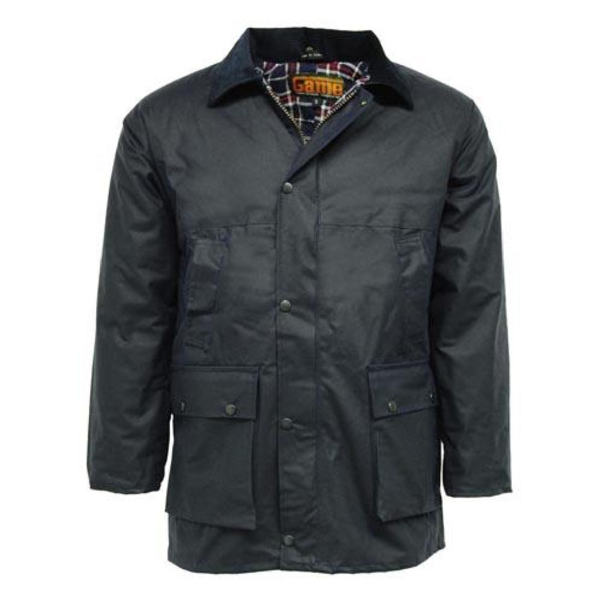 Game Classic Padded Wax Jacket Up To 5xl Navy Bushwear