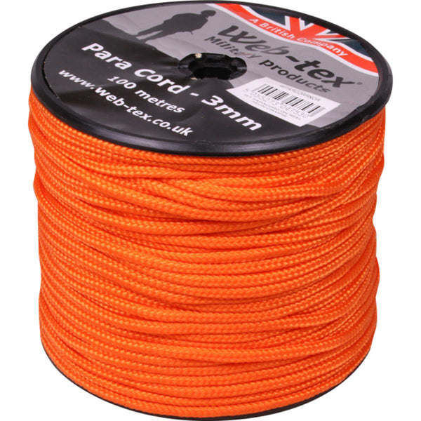 WEB-TEX Paracord Reel - 100m Neon Orange – BushWear