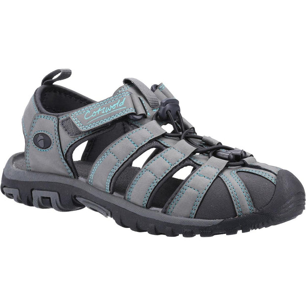 Cotswold Colesbourne Ladies Sandal Grey/Turquoise