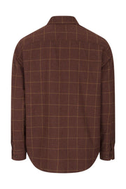 Hoggs of Fife Harris Cotton/Wool Twill Check Shirt Rust