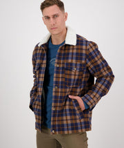 Swanndri Kaituna Sherpa Lined Jacket Toffee Check