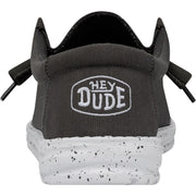 HEYDUDE Wally Slub Canvas Shoe Dark Grey