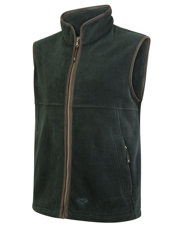 Hoggs of Fife Stenton Technical Fleece Gilet - Pine Green