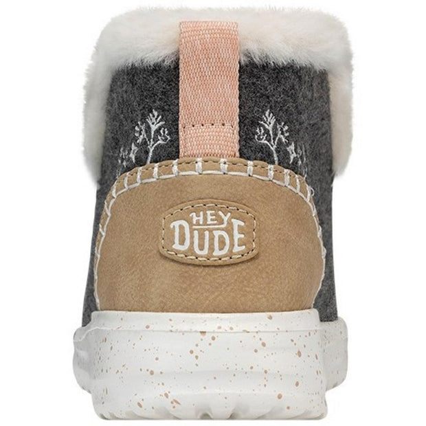 HEYDUDE Denny Wool Faux Shearling Boots Grey