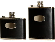 Bisley 4oz Black Leather Flask