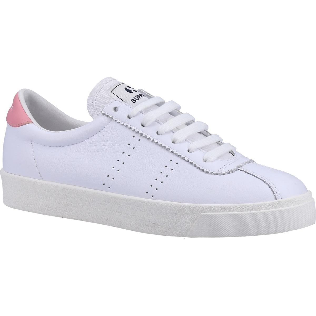 Superga 2843 CLUB S COMFORT Leather Trainer White Pink